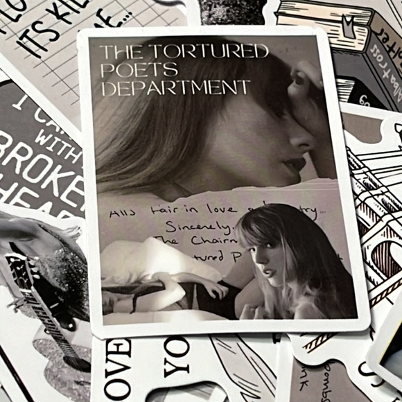 5for$10 Black And White Singer Taylor Swift 50Pc Stickers Notebook Accessories - Picture 3 of 4